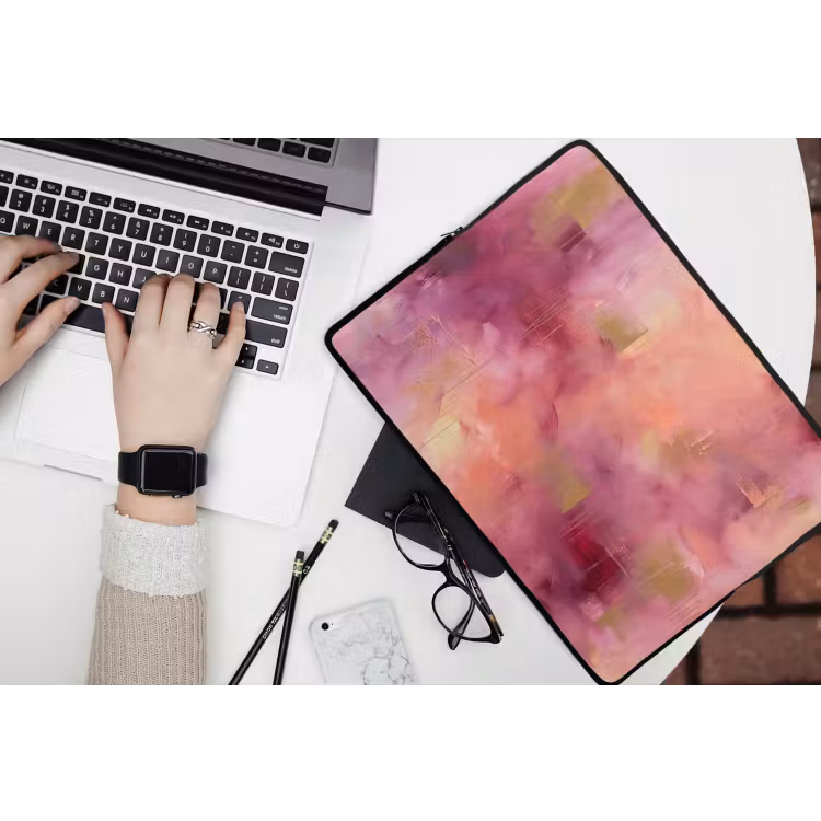 Laptophoes - Abstract - Kleuren - Modern - Roze - Paars — 3