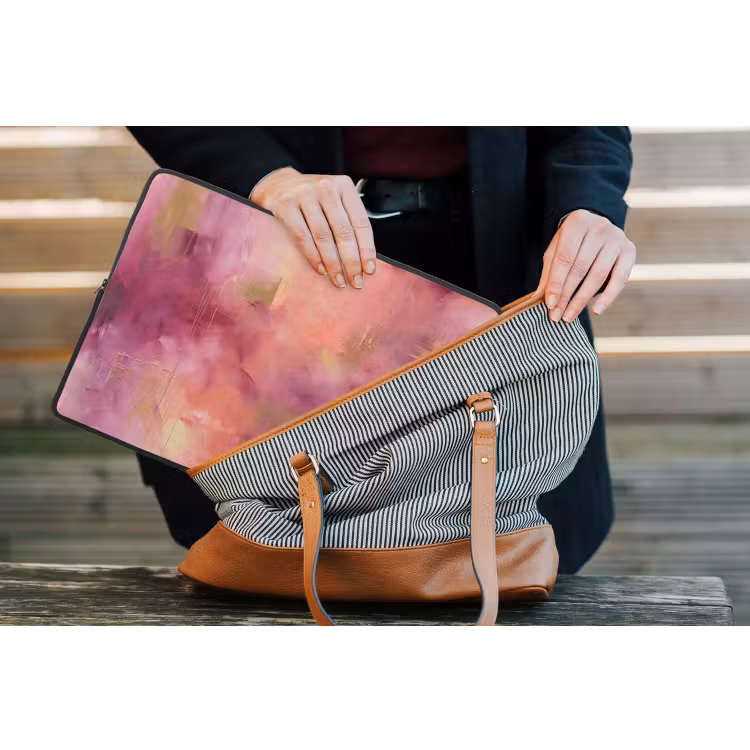 Laptophoes - Abstract - Kleuren - Modern - Roze - Paars — 4