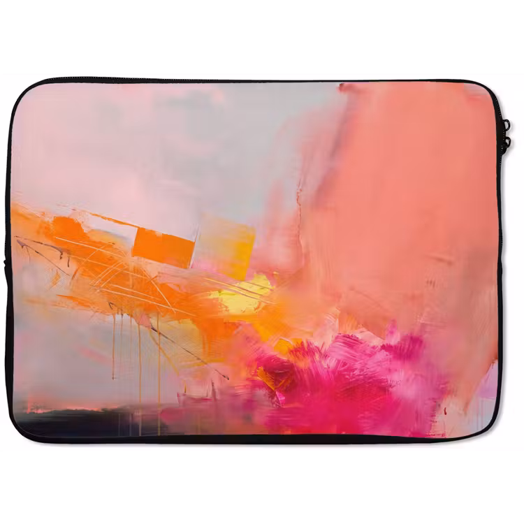 Laptophoes - Abstract - Kleurrijk - Modern - Roze — 1