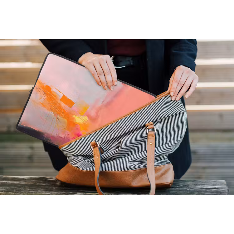 Laptophoes - Abstract - Kleurrijk - Modern - Roze — 4