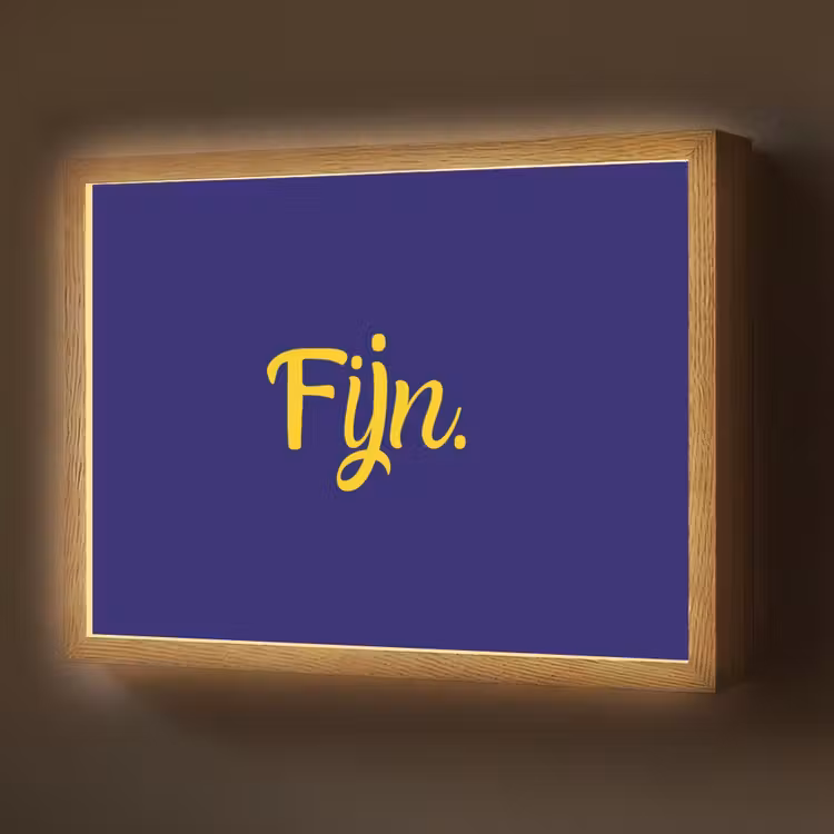 Lightbox - Wandlamp - Blauw - Geel - Fijn — 1