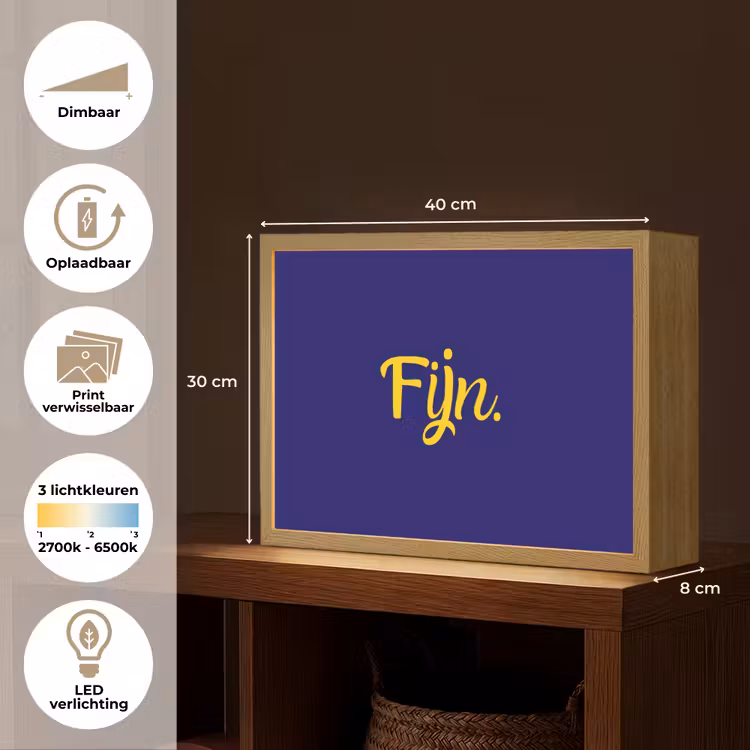 Lightbox - Wandlamp - Blauw - Geel - Fijn — 10