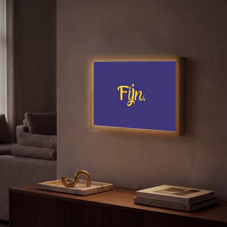 Lightbox - Wandlamp - Blauw - Geel - Fijn — 2