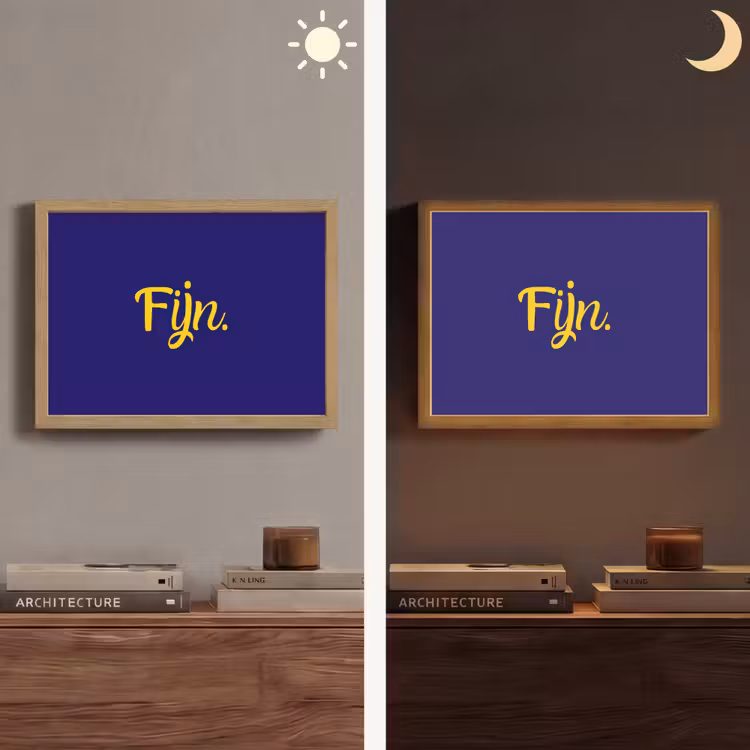 Lightbox - Wandlamp - Blauw - Geel - Fijn — 6