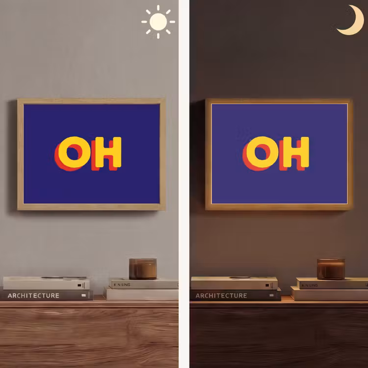 Lightbox - Wandlamp - Blauw - Geel - OH - Schaduw — 6