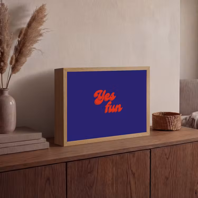 Lightbox - Wandlamp - Blauw - Rood - Yes fun - 3D — 4