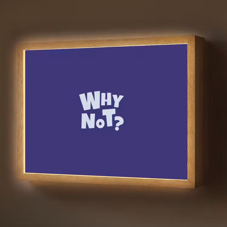 Lightbox - Wandlamp - Blauw - Why not - Minimalistisch — 1