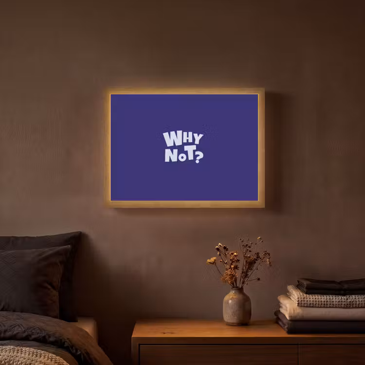Lightbox - Wandlamp - Blauw - Why not - Minimalistisch — 3