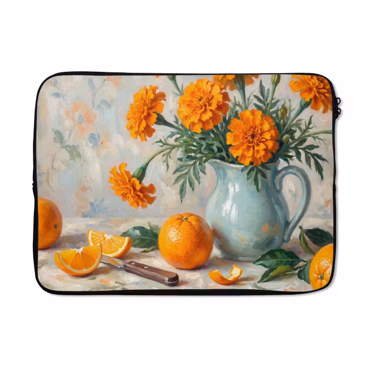 Laptophoes - Eten - Oranje - Kunst — 5