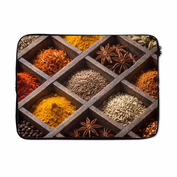 Laptophoes - Kruiden - Houten - Eten — 5