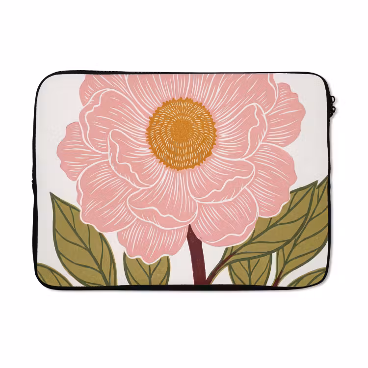 Laptophoes - Bloemen - Roze - Illustratie — 5