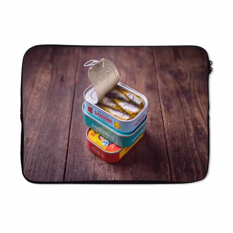 Laptophoes - Vis - Blikjes - Keuken — 5