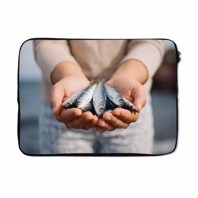 Laptophoes - Vis - Handen - Natuur — 5