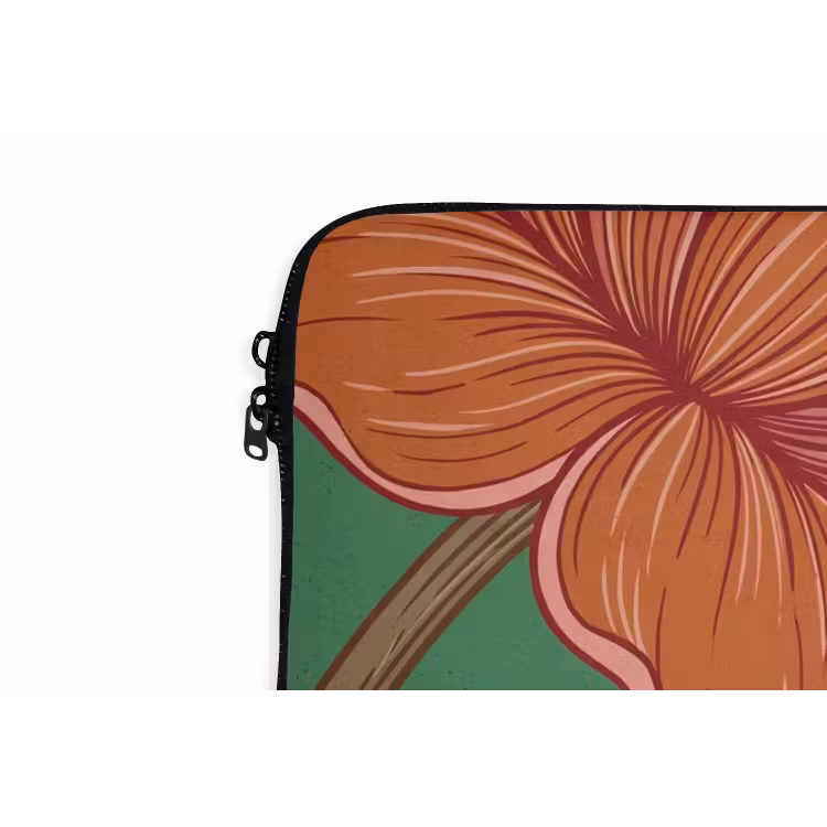Laptophoes - Bloemen - Groen - Illustratie — 6