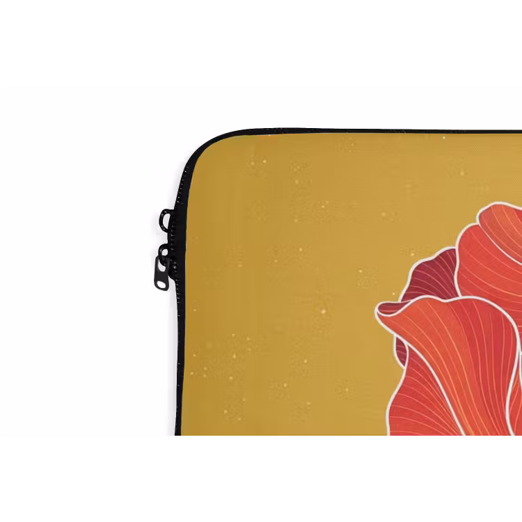 Laptophoes - Bloemen - Illustratie - Rood — 6