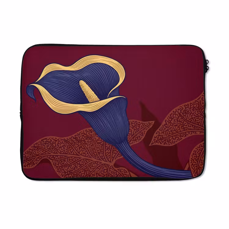 Laptophoes - Bloemen - Modern - Paars — 5