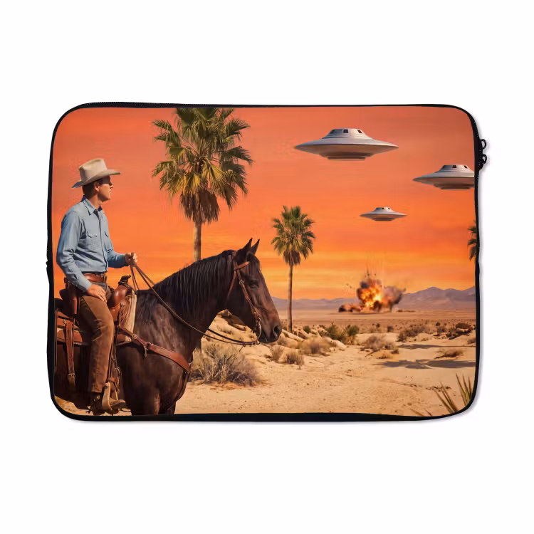 Laptophoes - Cowboy - Paard - Woestijn — 5