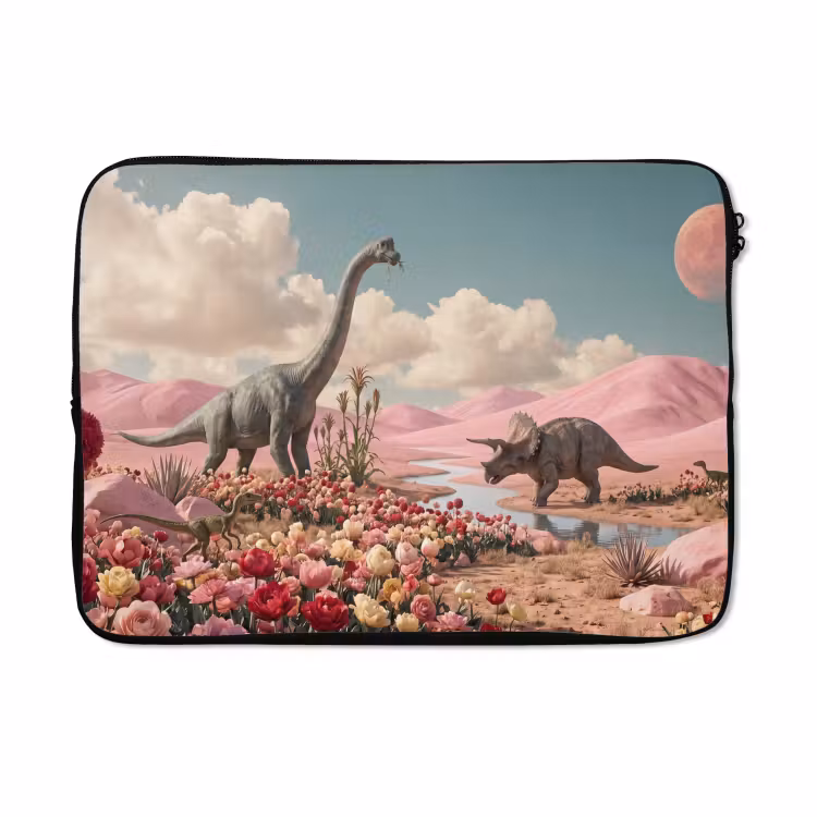 Laptophoes - Dinosaurus - Roze - Landschap — 5