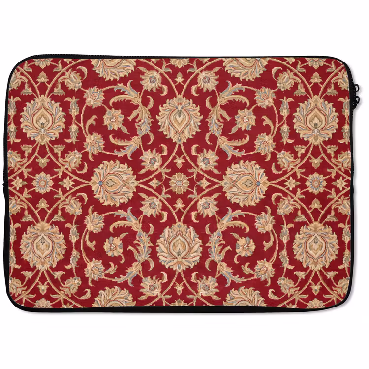 Laptophoes - Patroon - Bloem - Klassiek - Oosters - Rood — 1