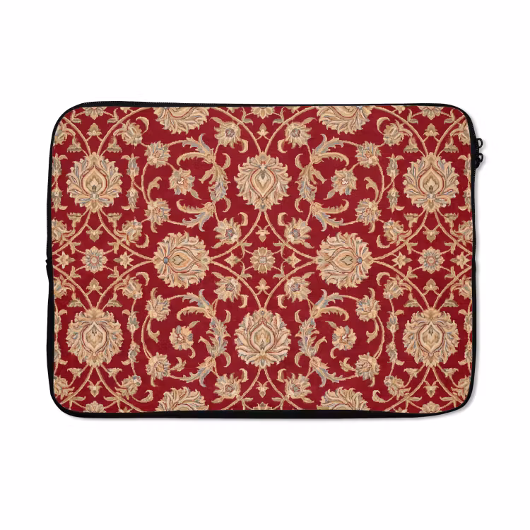 Laptophoes - Patroon - Bloem - Klassiek - Oosters - Rood — 5