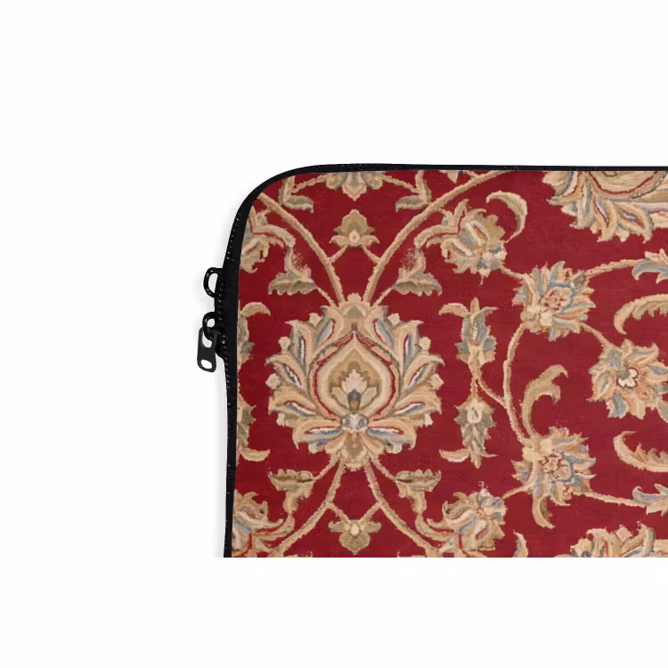 Laptophoes - Patroon - Bloem - Klassiek - Oosters - Rood — 6