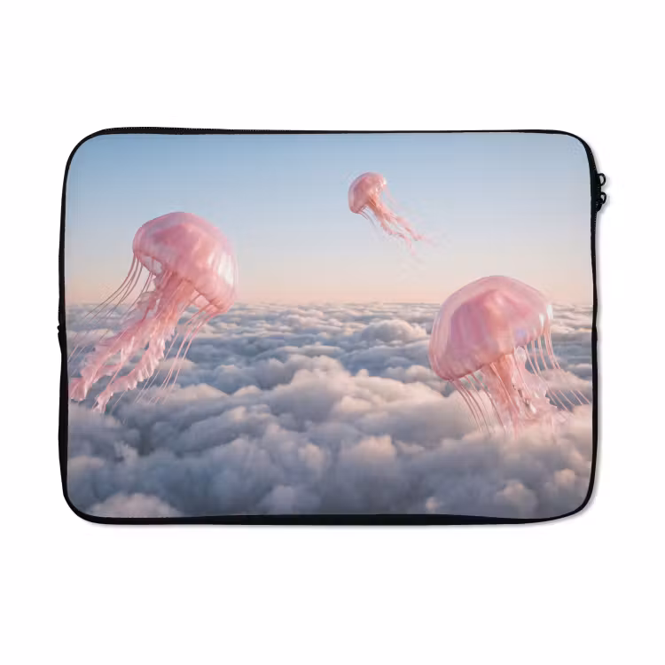 Laptophoes - Roze dier - Wolken — 5
