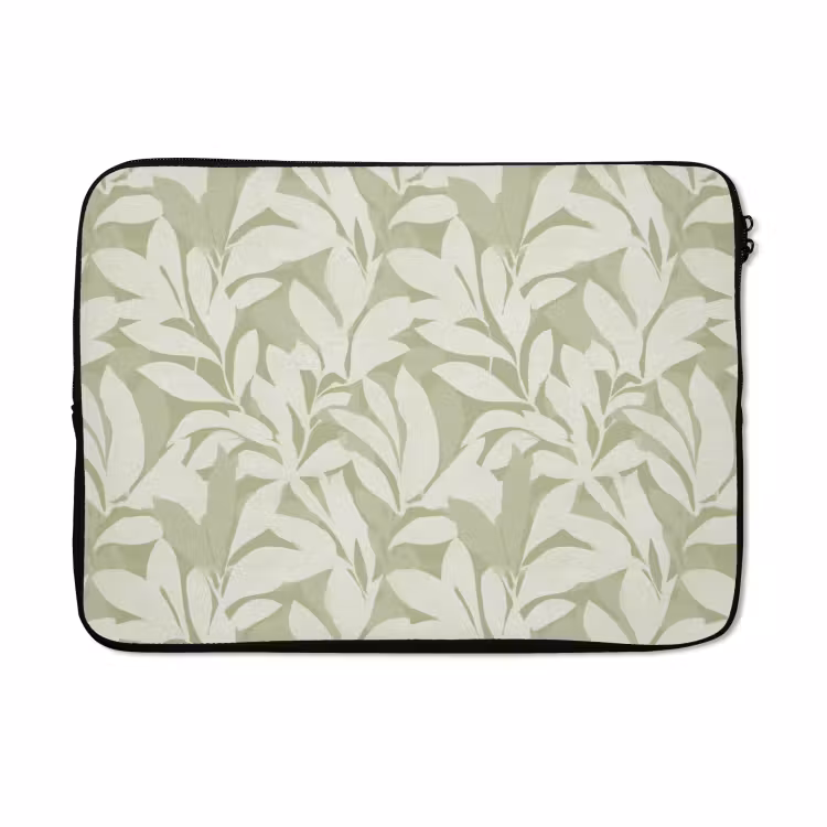 Laptophoes - Saliegroen - Botanisch - Minimalistisch - Patroon — 5