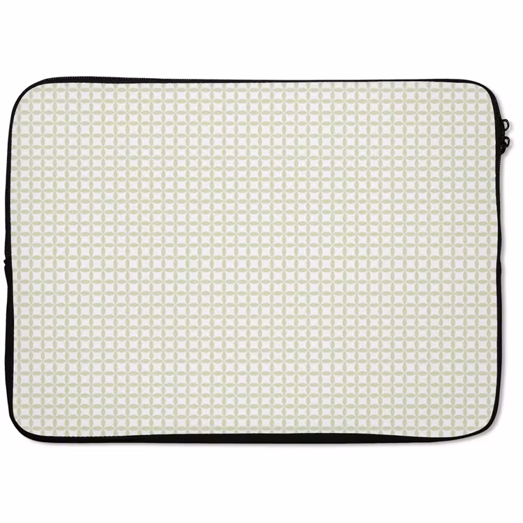 Laptophoes - Saliegroen - Geometrisch - Cirkels - Patroon — 1