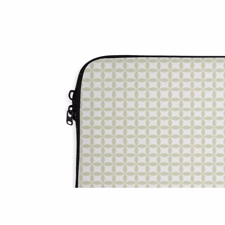 Laptophoes - Saliegroen - Geometrisch - Cirkels - Patroon — 6