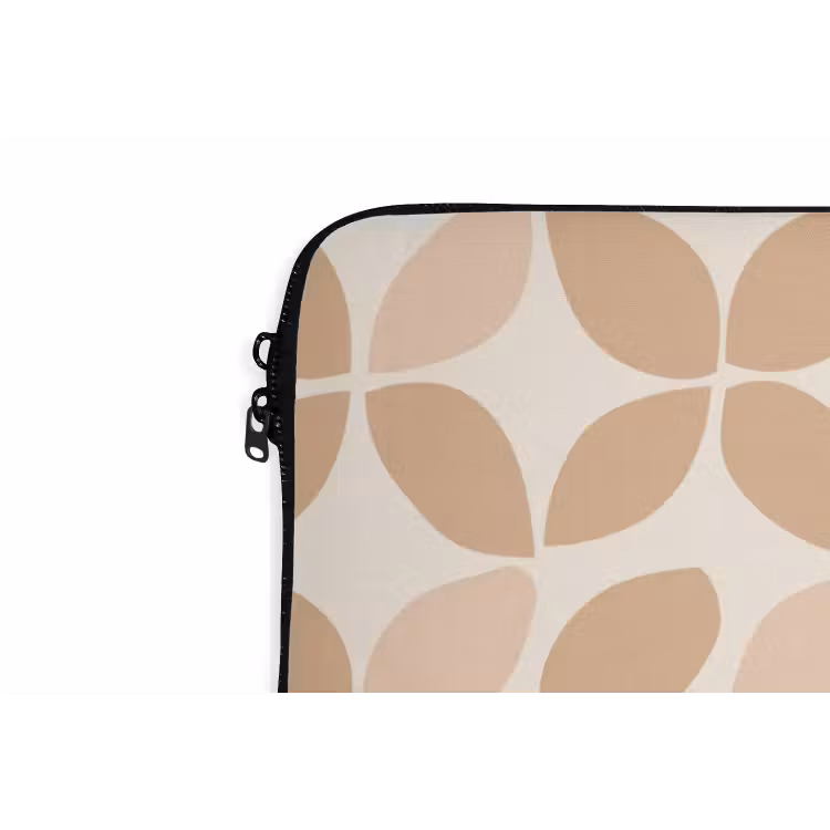 Laptophoes - Beige - Bladeren - Minimalistisch - Patroon — 6