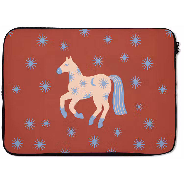Laptophoes - Dieren - Sterren - Maan - Abstract - Rood — 1