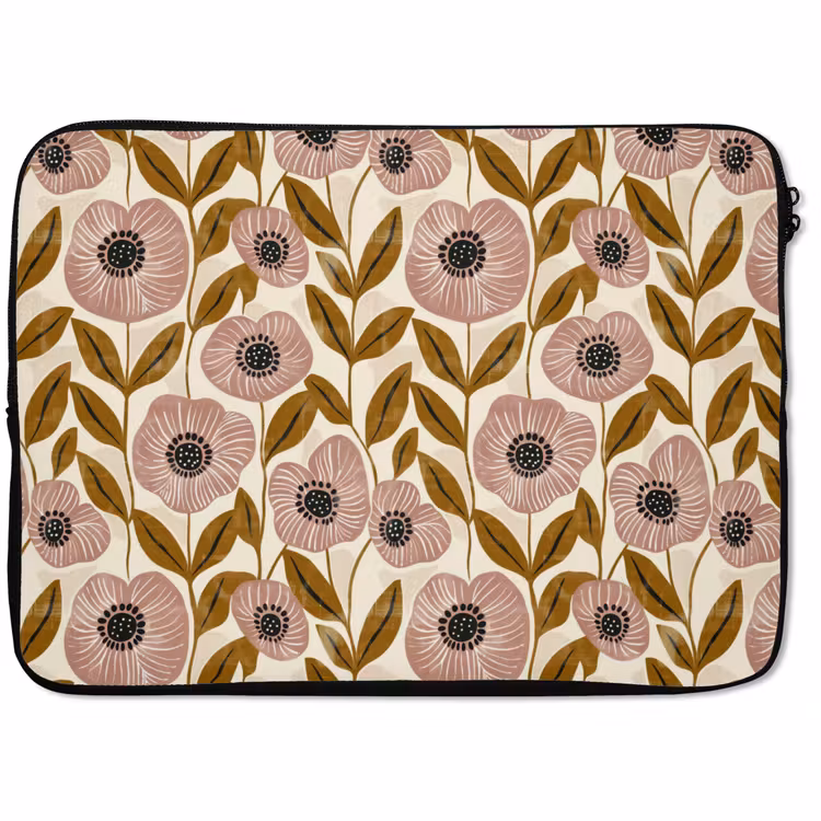Laptophoes - Dustyroze - Bloemen - Grafisch - Patroon — 1