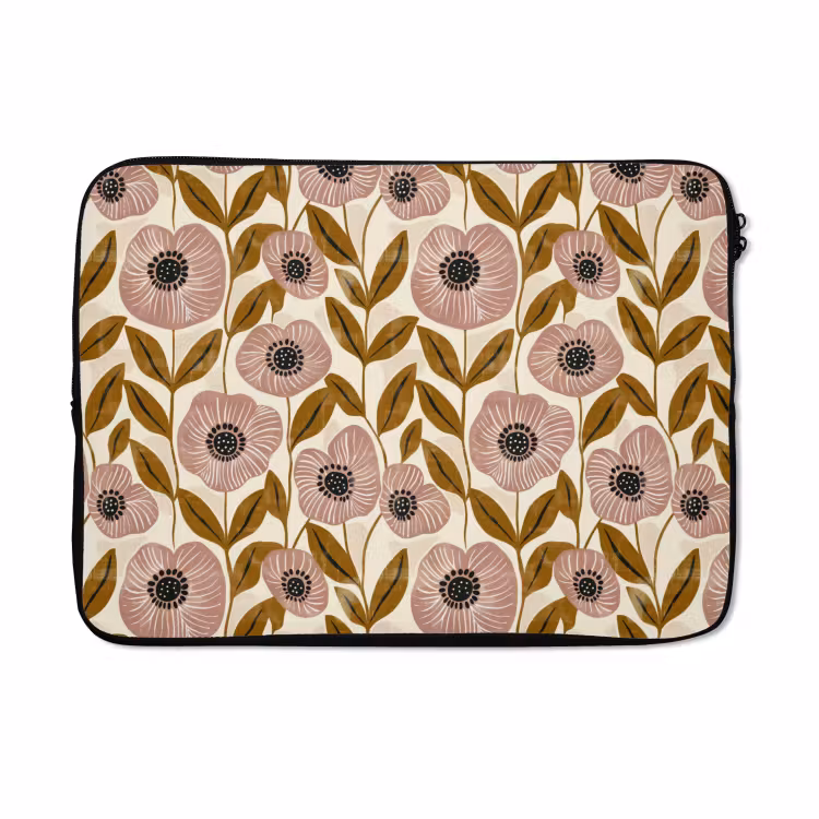 Laptophoes - Dustyroze - Bloemen - Grafisch - Patroon — 5