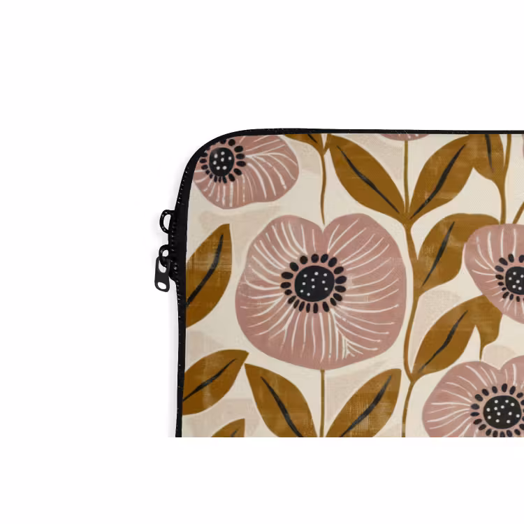 Laptophoes - Dustyroze - Bloemen - Grafisch - Patroon — 6