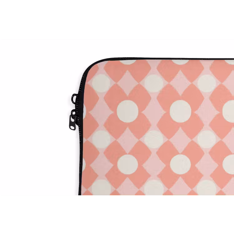 Laptophoes - Koraal - Retro - Geometrisch - Patroon — 6