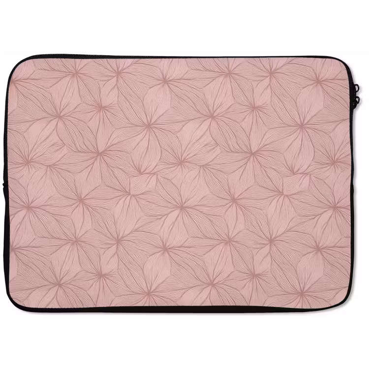 Laptophoes - oederroze - Bloemen - Reliëf - Textuur — 1