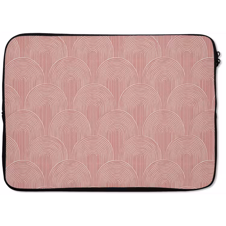 Laptophoes - Oudroze - Bogen - Deco - Lijnen — 1