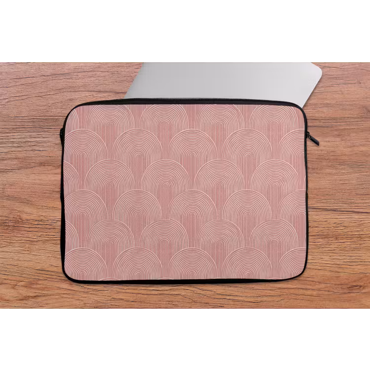 Laptophoes - Oudroze - Bogen - Deco - Lijnen — 2