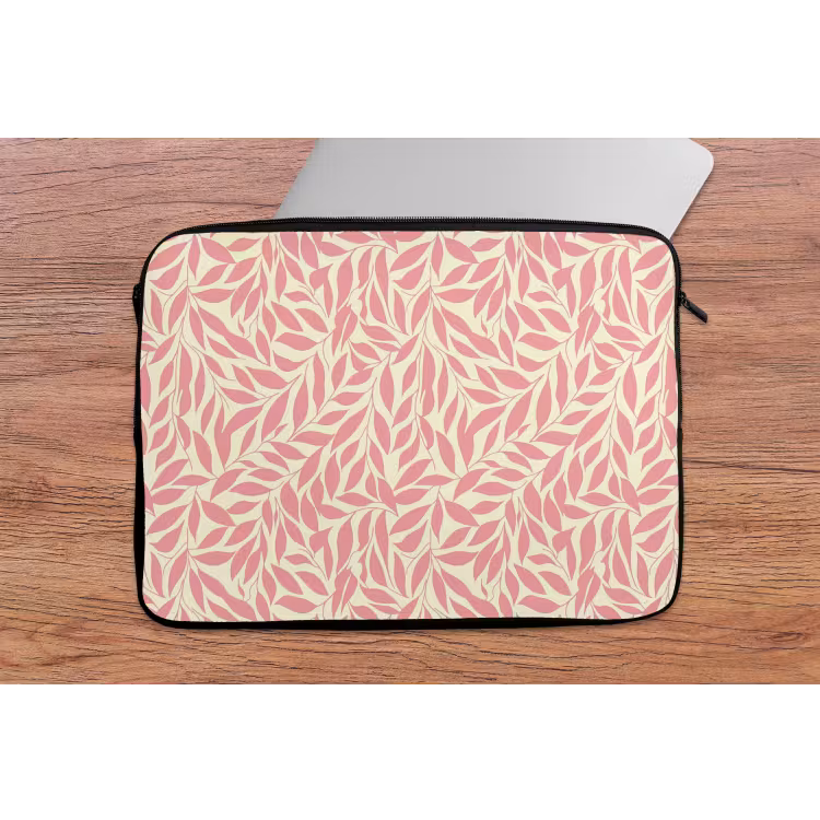 Laptophoes - Roze - Bladeren - Dynamisch - Patroon — 2
