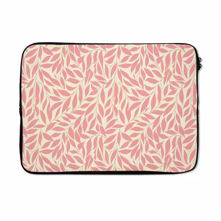 Laptophoes - Roze - Bladeren - Dynamisch - Patroon — 5