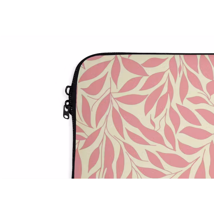 Laptophoes - Roze - Bladeren - Dynamisch - Patroon — 6