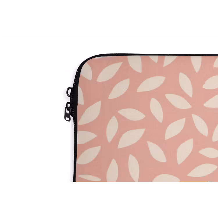 Laptophoes - Roze - Bladeren - Speels - Patroon — 6