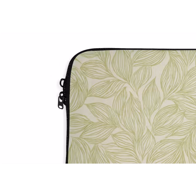Laptophoes - Saliegroen - Botanisch - Bladeren - Handgetekend - Patroon — 6