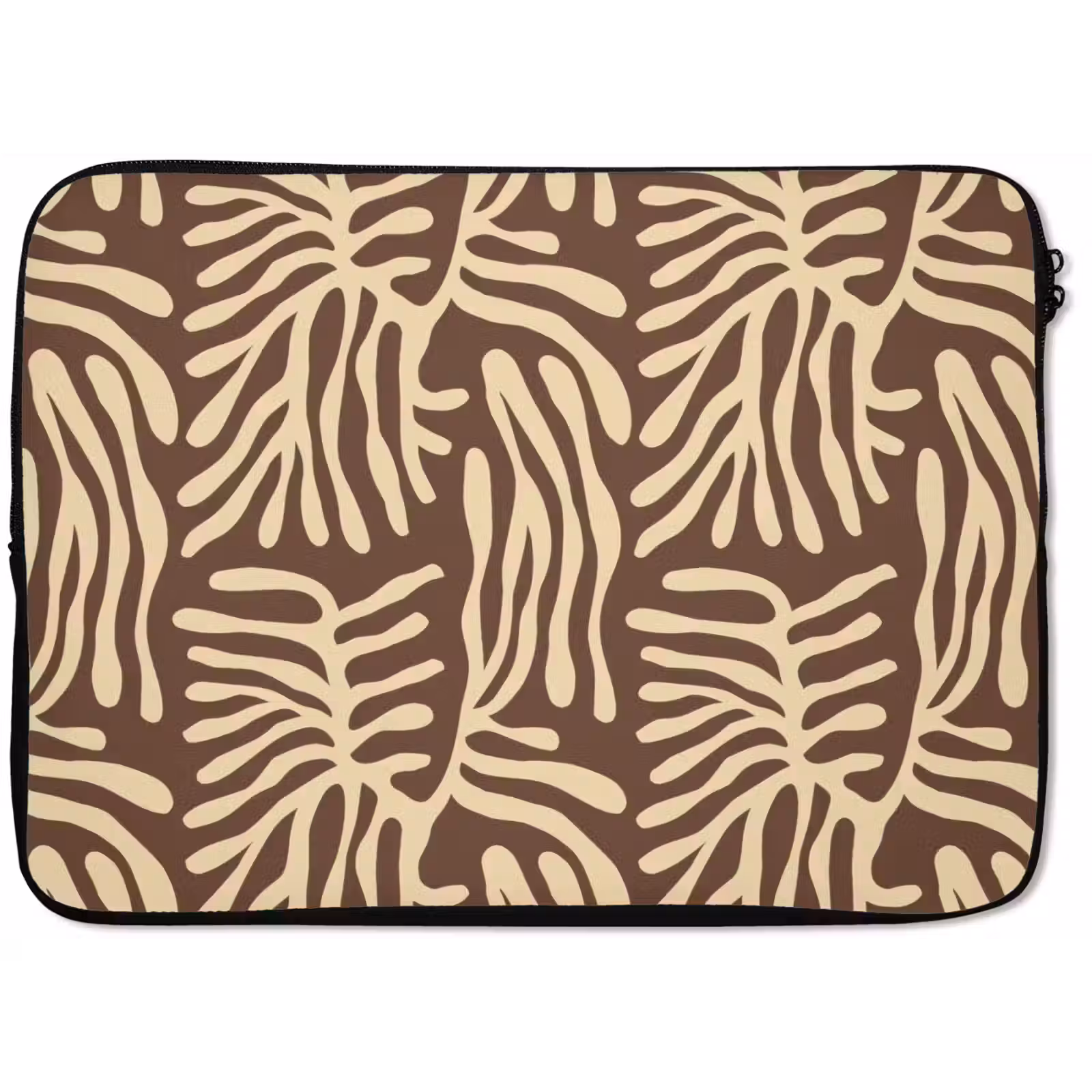 Laptophoes - Bruin - Koraal - Expressief - Patroon — 1