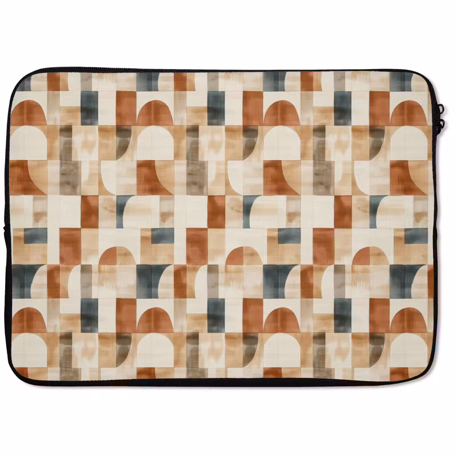 Laptophoes - Terracotta - Geometrisch - Aquarel - Textuur — 1
