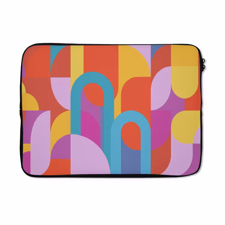 Laptophoes - Abstract - Geometrie - Kleurrijk - Modern - Kunst — 5