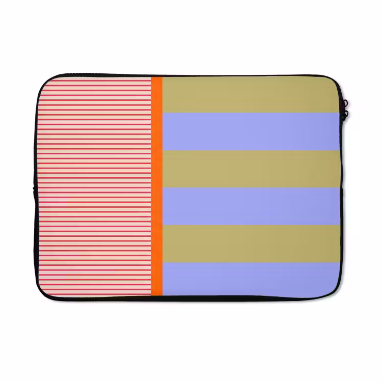 Laptophoes - Abstract - Geometrie - Strepen - Blokken - Rood — 5
