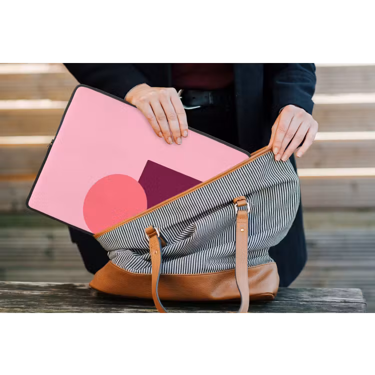 Laptophoes - Abstract - Vormen - Roze - Modern - Design — 4