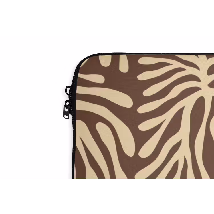 Laptophoes - Bruin - Koraal - Expressief - Patroon — 6