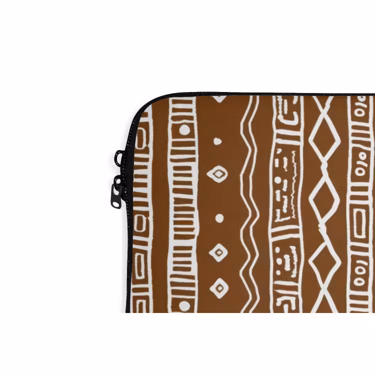 Laptophoes - Chocoladebruin - Etnisch - Tribaal - Patroon — 6